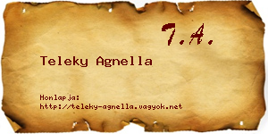Teleky Agnella névjegykártya
